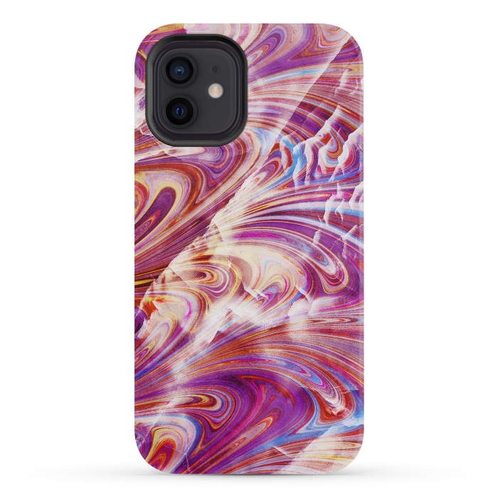 iPhone 12 mini StrongFit Colorful elegant marble art by Oana 