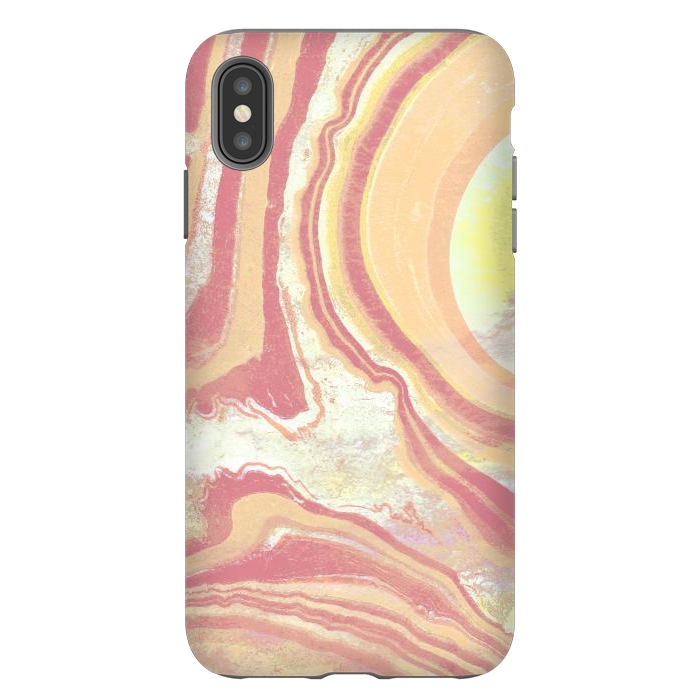 iPhone Xs Max StrongFit Solar terracotta yellow marble art by Oana 