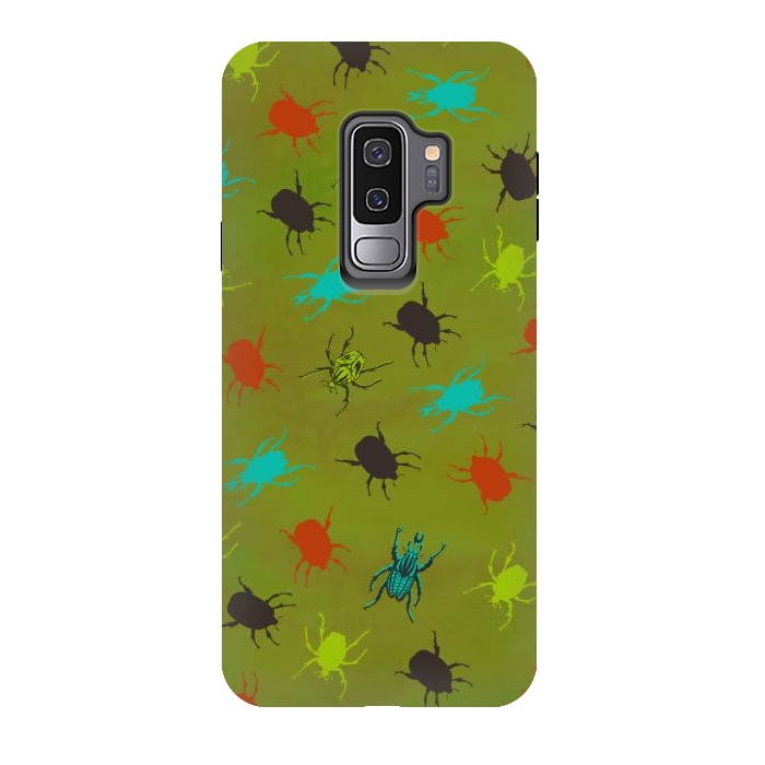Galaxy S9 plus StrongFit Beetles & Bugs by Lotti Brown