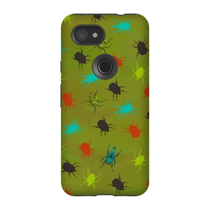 Pixel 3A StrongFit Beetles & Bugs by Lotti Brown