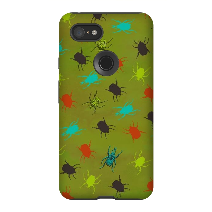 Pixel 3XL StrongFit Beetles & Bugs by Lotti Brown