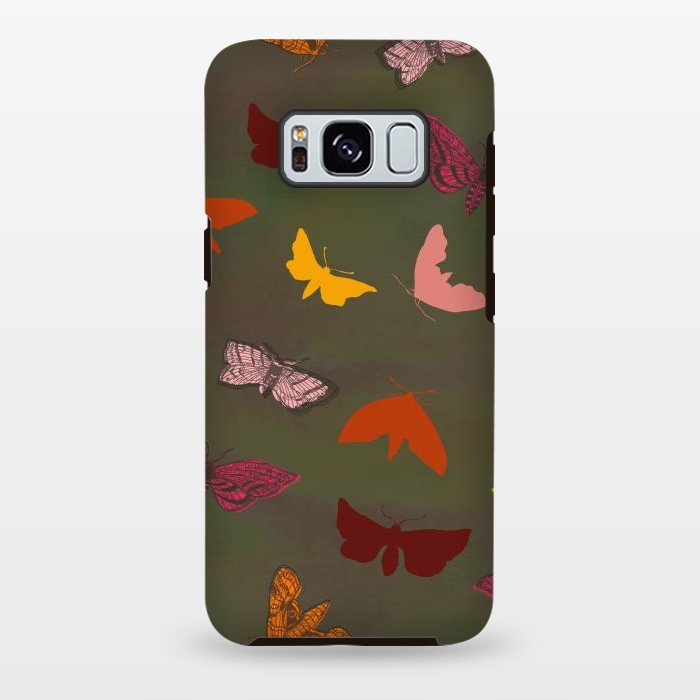 Galaxy S8 plus StrongFit Butterflies & Moths by Lotti Brown