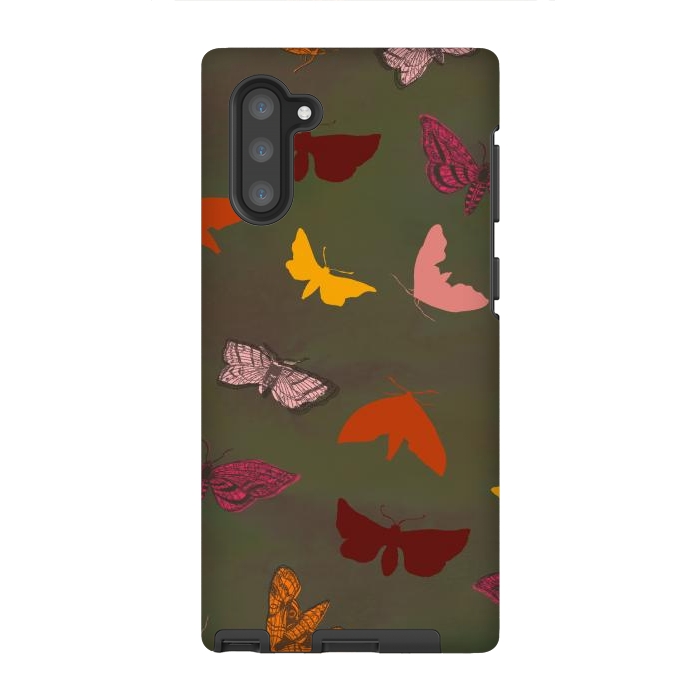 Galaxy Note 10 StrongFit Butterflies & Moths by Lotti Brown