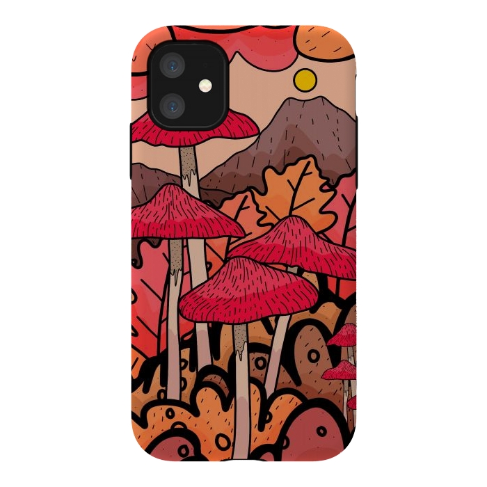 iPhone 11 StrongFit The mushrooms and the hills by Steve Wade (Swade)