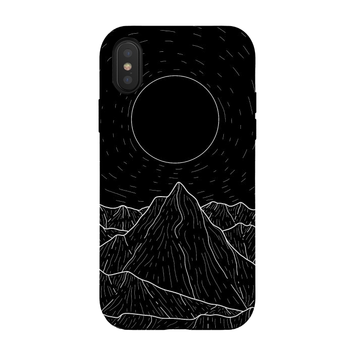 iPhone Xs / X StrongFit A dark mountain view by Steve Wade (Swade)