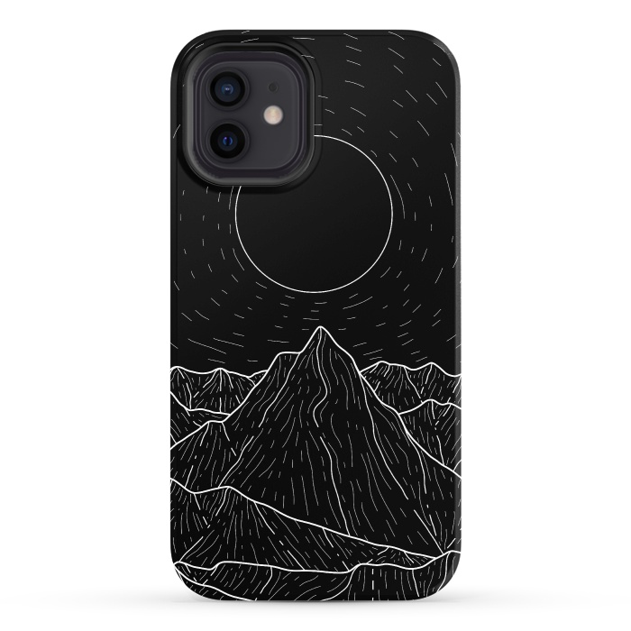 iPhone 12 StrongFit A dark mountain view by Steve Wade (Swade)