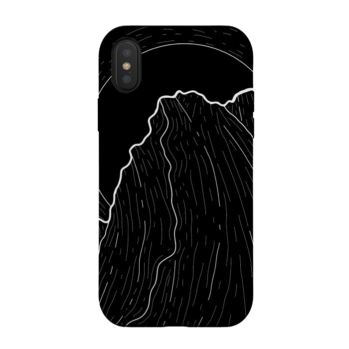 iPhone Xs / X StrongFit A dark mountain wave by Steve Wade (Swade)