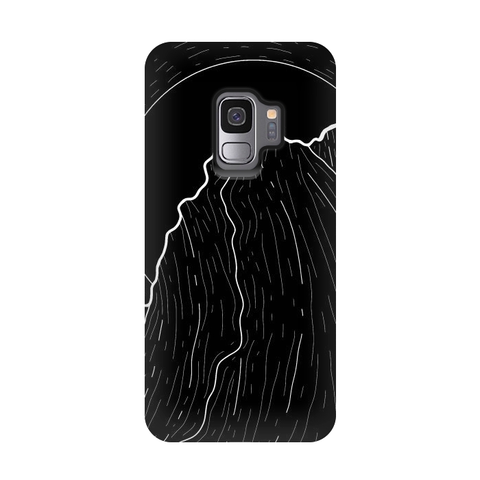 Galaxy S9 StrongFit A dark mountain wave by Steve Wade (Swade)