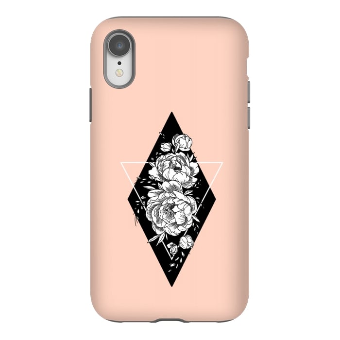 iPhone Xr StrongFit Floral diamond by Jms