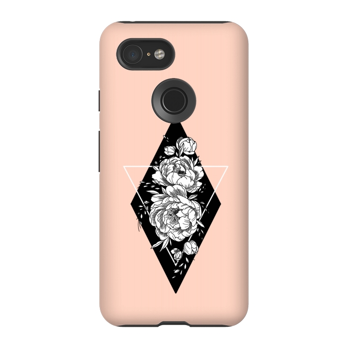 Pixel 3 StrongFit Floral diamond by Jms