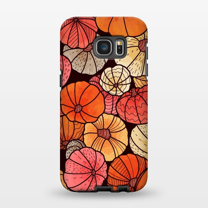 Galaxy S7 EDGE StrongFit A field of pumpkins by Steve Wade (Swade)