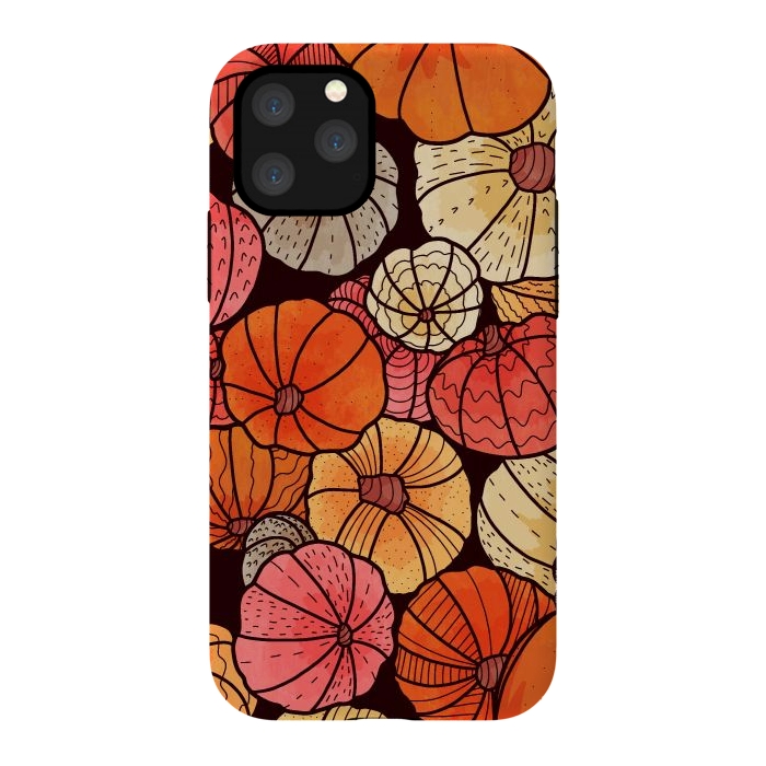 iPhone 11 Pro StrongFit A field of pumpkins by Steve Wade (Swade)
