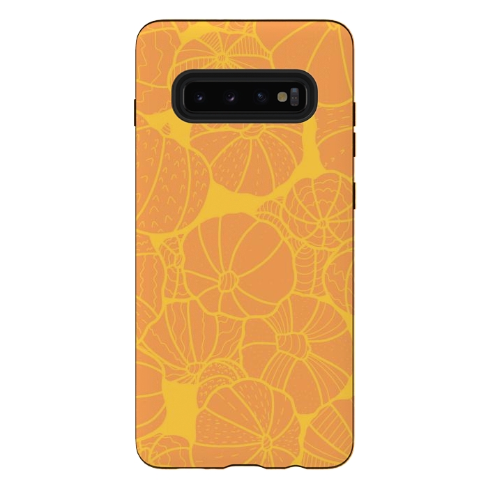 Galaxy S10 plus StrongFit Yellow pumpkins by Steve Wade (Swade)