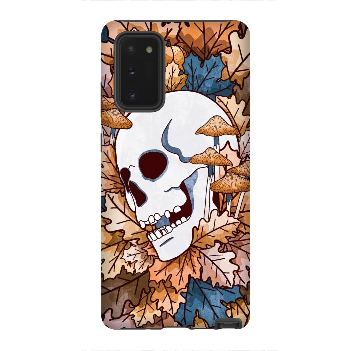 Galaxy Note 20 StrongFit The autumnal skull and mushrooms by Steve Wade (Swade)