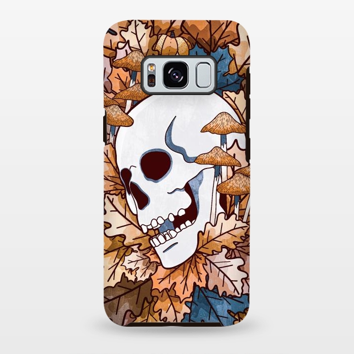 Galaxy S8 plus StrongFit The autumnal skull and mushrooms by Steve Wade (Swade)