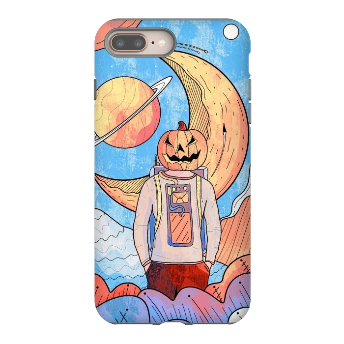 iPhone 7 plus StrongFit The pumpkin astronaut  by Steve Wade (Swade)