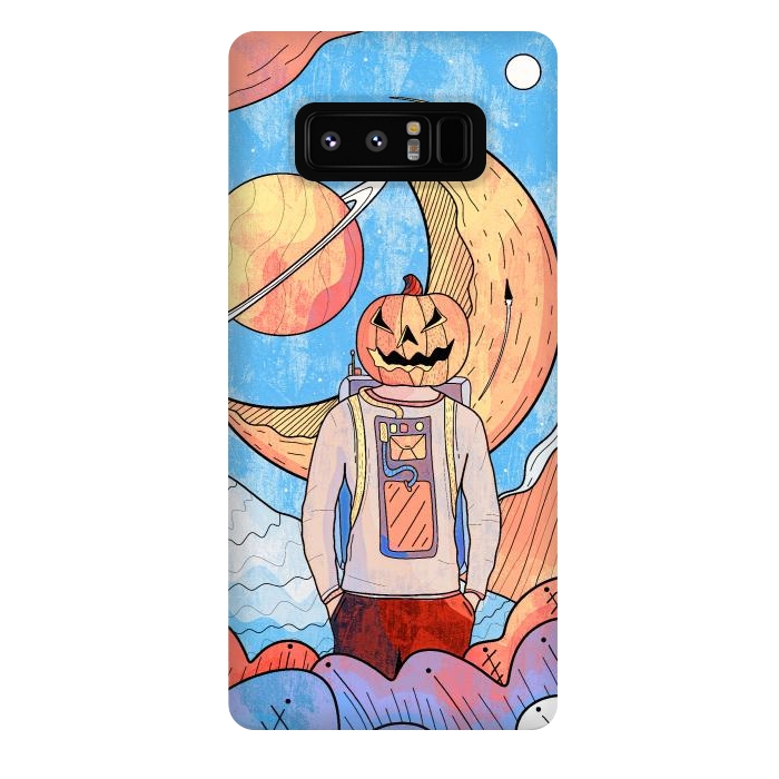 Galaxy Note 8 StrongFit The pumpkin astronaut  by Steve Wade (Swade)