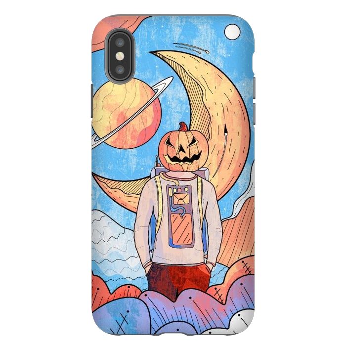 iPhone Xs Max StrongFit The pumpkin astronaut  by Steve Wade (Swade)