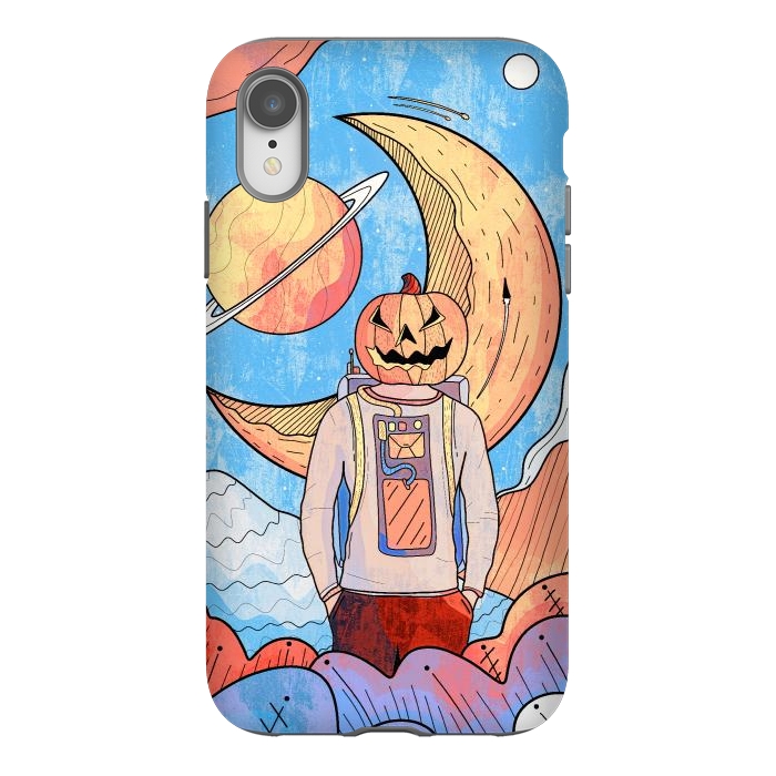 iPhone Xr StrongFit The pumpkin astronaut  by Steve Wade (Swade)