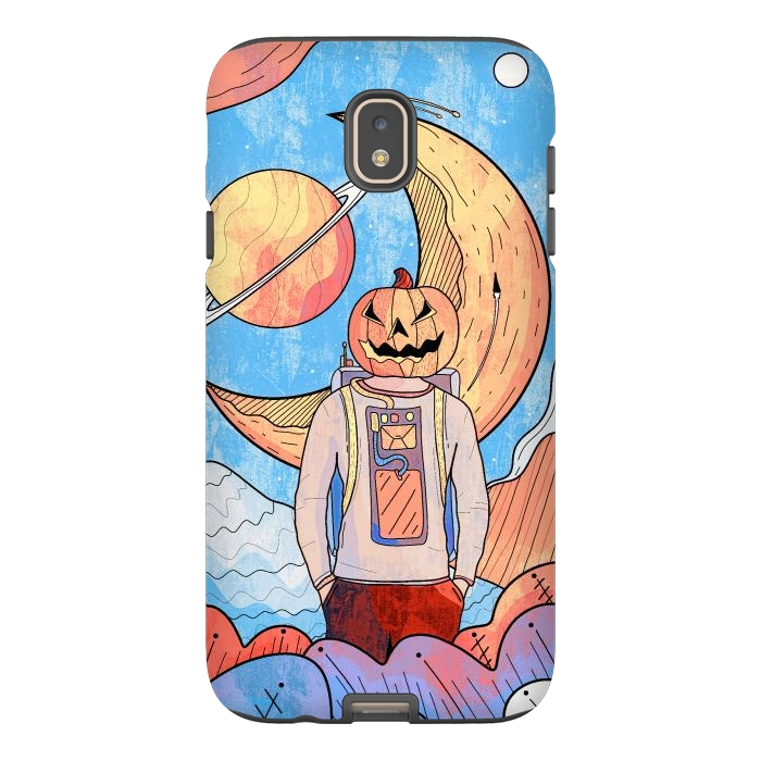 Galaxy J7 StrongFit The pumpkin astronaut  by Steve Wade (Swade)