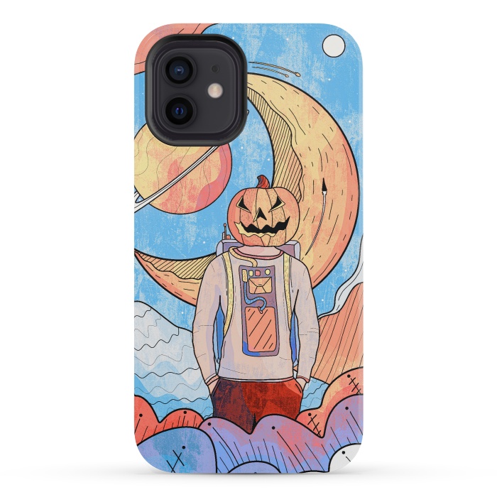iPhone 12 mini StrongFit The pumpkin astronaut  by Steve Wade (Swade)