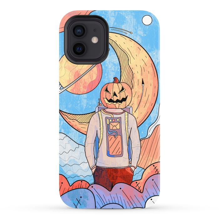 iPhone 12 StrongFit The pumpkin astronaut  by Steve Wade (Swade)