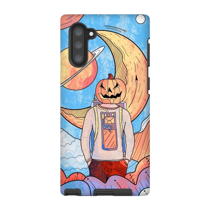 Galaxy Note 10 StrongFit The pumpkin astronaut  by Steve Wade (Swade)