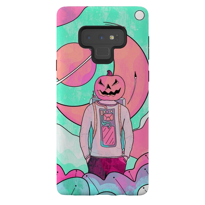Galaxy Note 9 StrongFit A Halloween world by Steve Wade (Swade)