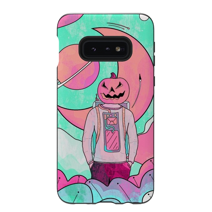 Galaxy S10e StrongFit A Halloween world by Steve Wade (Swade)