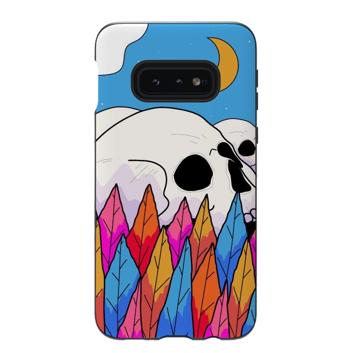 Galaxy S10e StrongFit Skulls behind a forest by Steve Wade (Swade)