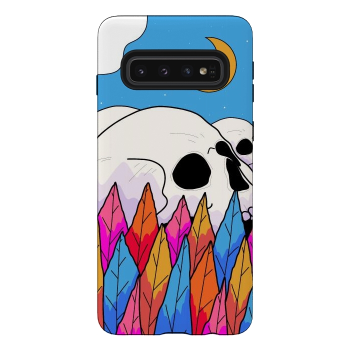 Galaxy S10 StrongFit Skulls behind a forest by Steve Wade (Swade)
