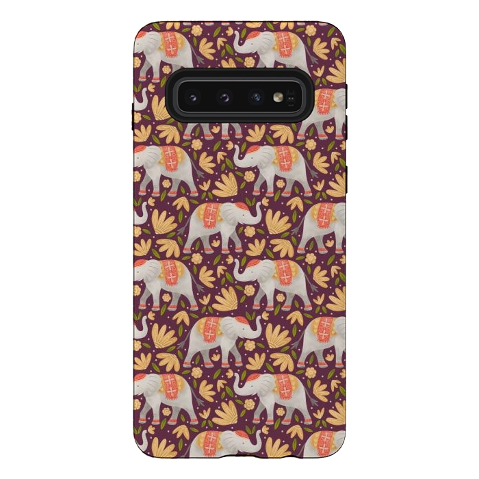 Galaxy S10 StrongFit Majestic Elephants by Noonday Design