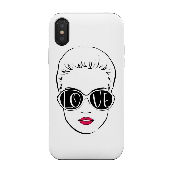 iPhone Xs / X StrongFit Love Sunglasses by Martina