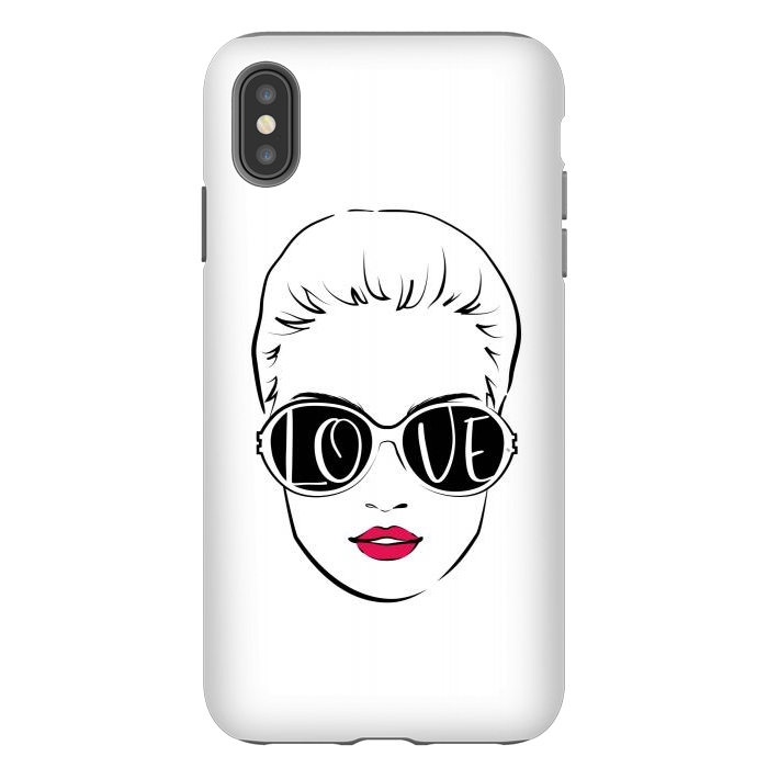 iPhone Xs Max StrongFit Love Sunglasses by Martina