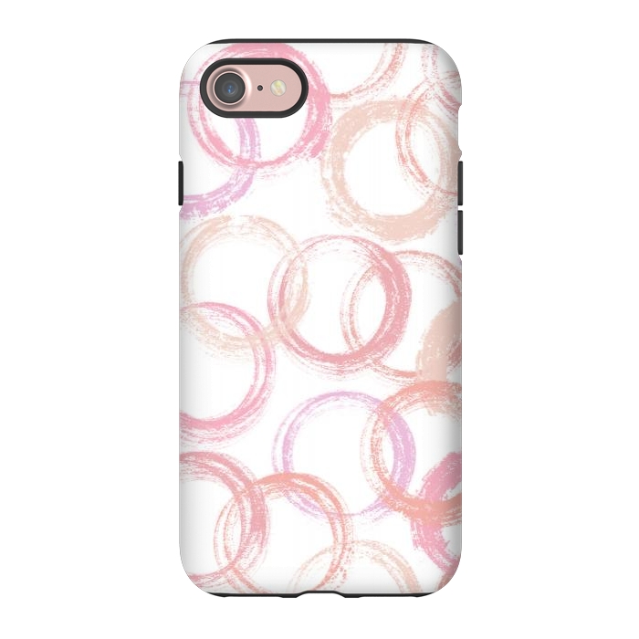 iPhone 7 StrongFit Pink Circles by Martina