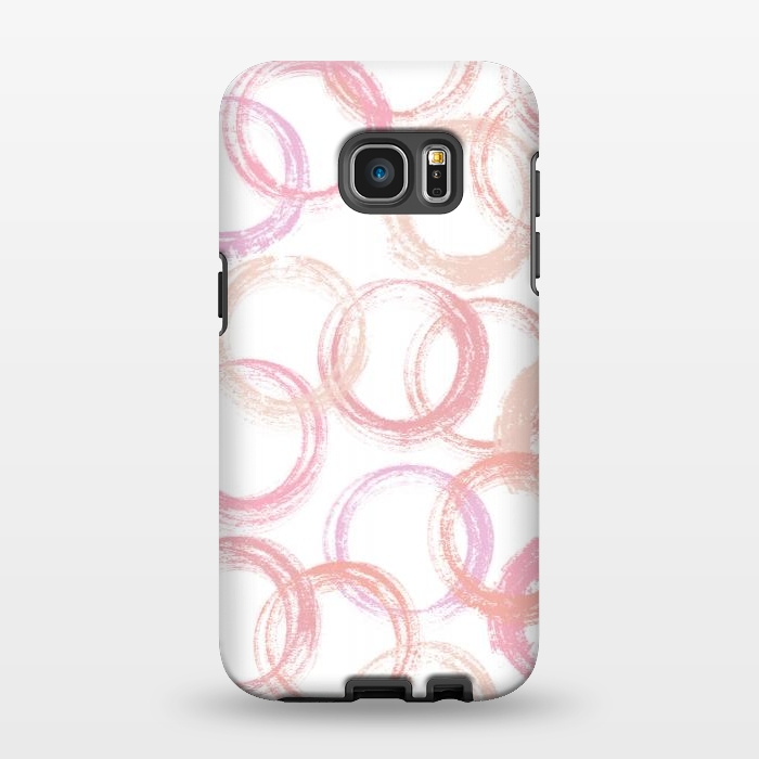 Galaxy S7 EDGE StrongFit Pink Circles by Martina