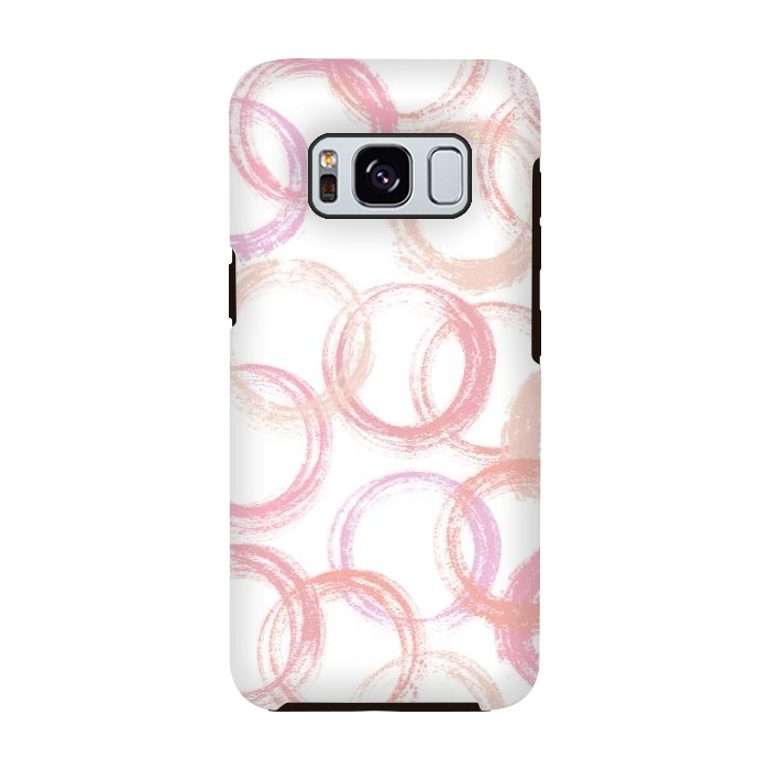 Galaxy S8 StrongFit Pink Circles by Martina