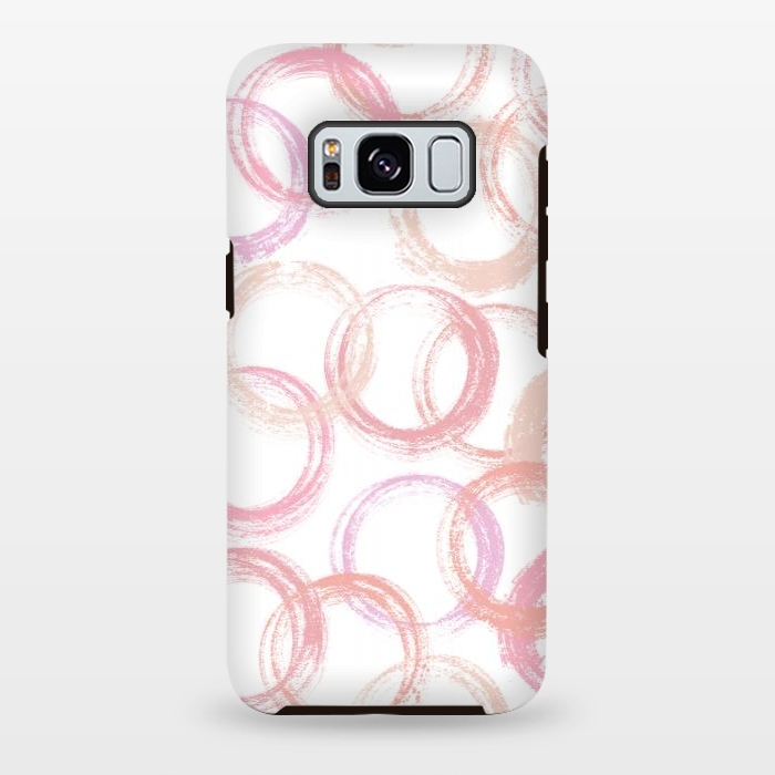 Galaxy S8 plus StrongFit Pink Circles by Martina