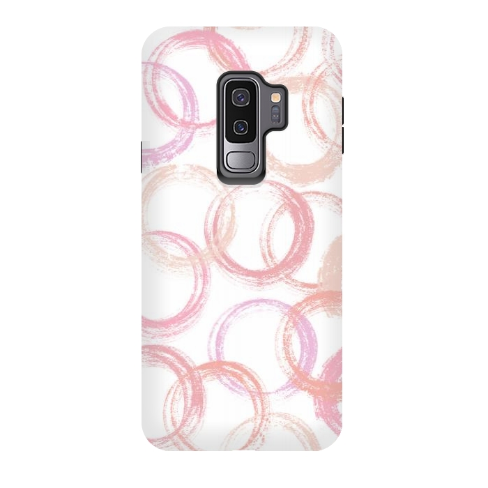 Galaxy S9 plus StrongFit Pink Circles by Martina