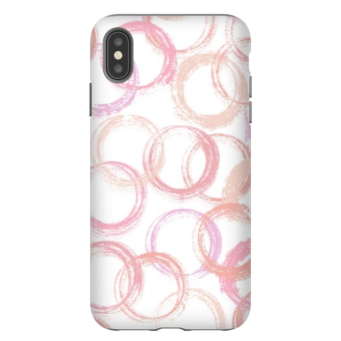 iPhone Xs Max StrongFit Pink Circles by Martina