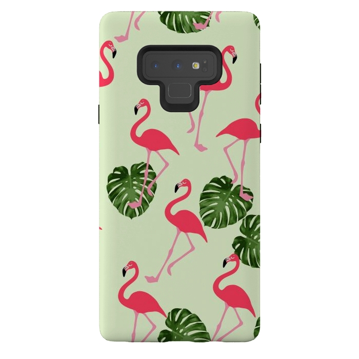 Galaxy Note 9 StrongFit Flamingos  by Winston