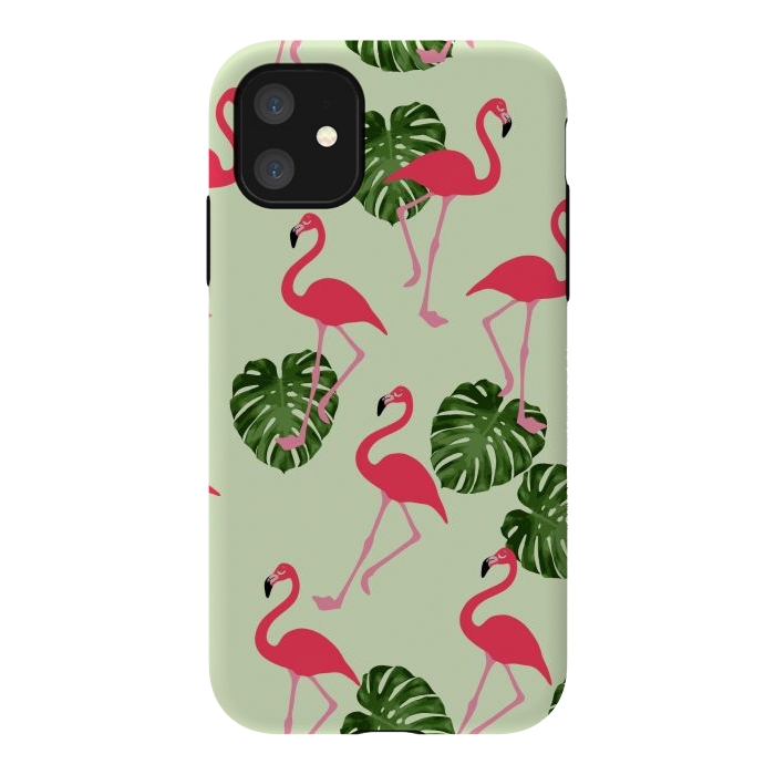 iPhone 11 StrongFit Flamingos  by Winston