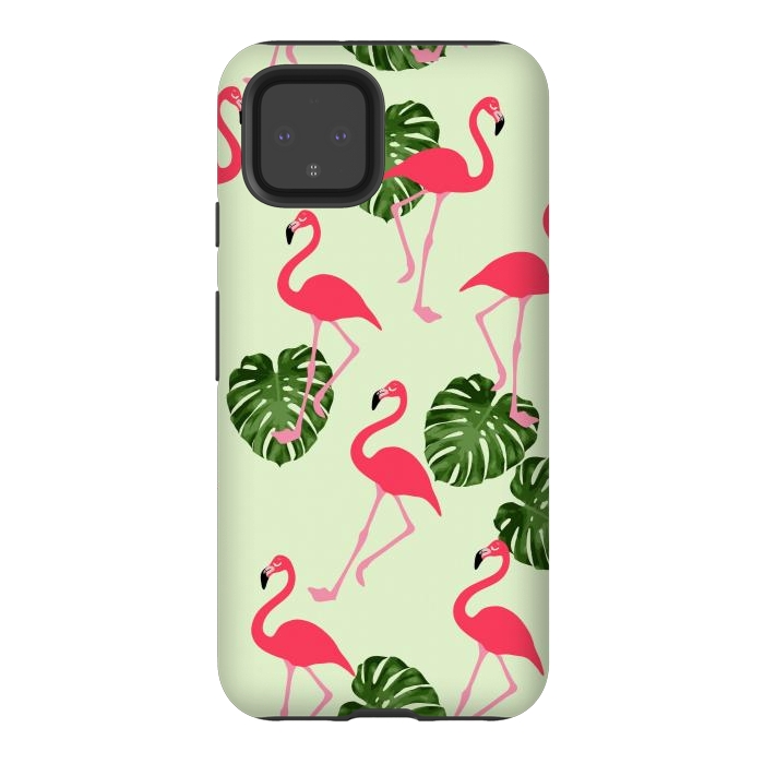 Pixel 4 StrongFit Flamingos  by Winston