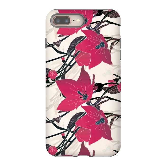 iPhone 7 plus StrongFit Red flowers 2 by Winston