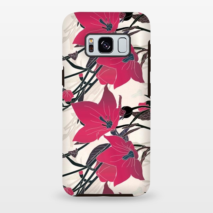Galaxy S8 plus StrongFit Red flowers 2 by Winston