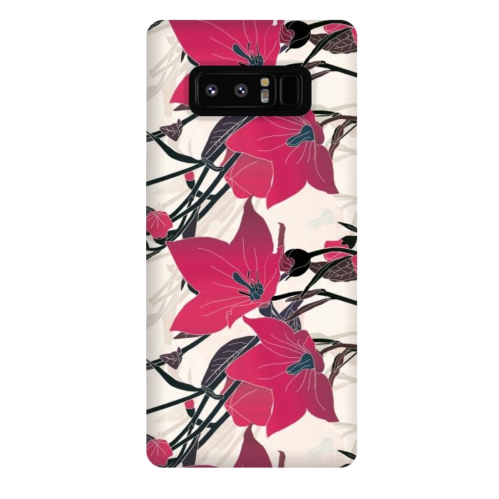 Galaxy Note 8 StrongFit Red flowers 2 by Winston