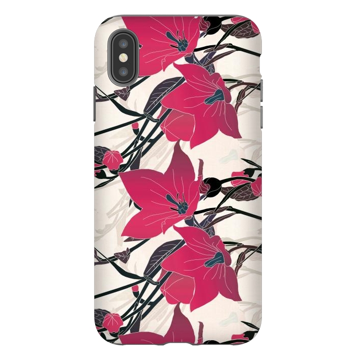 iPhone Xs Max StrongFit Red flowers 2 by Winston
