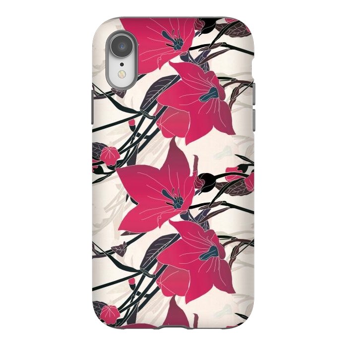 iPhone Xr StrongFit Red flowers 2 by Winston