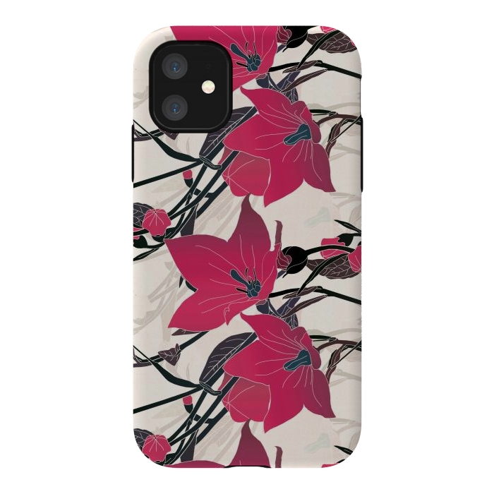 iPhone 11 StrongFit Red flowers 2 by Winston