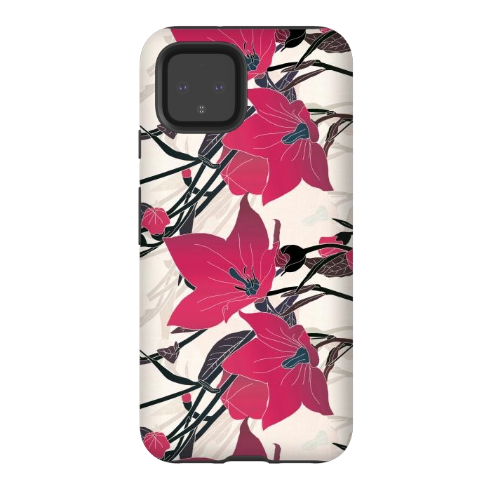 Pixel 4 StrongFit Red flowers 2 by Winston